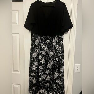 Bloom chic light and flowy black and multi dress